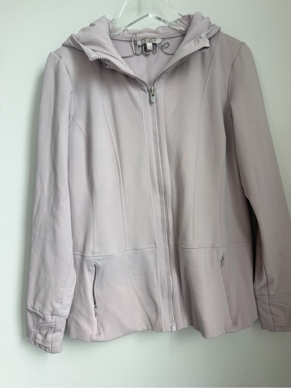 Athleta Light Lavender Hooded Utility Jacket